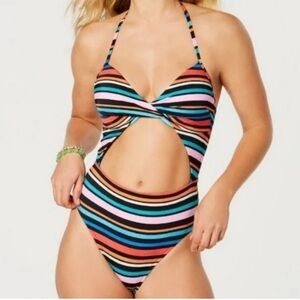 Sundance Multicolor Striped One Piece Swimsuit